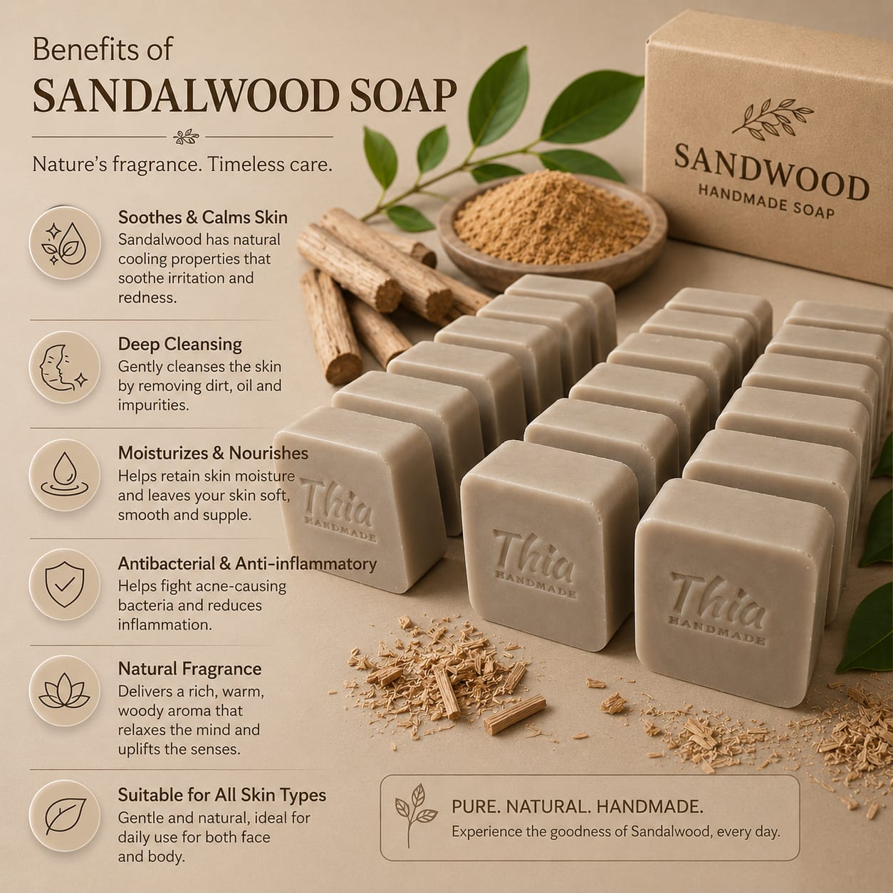 Premium Handmade Sandal Soap - Image 4
